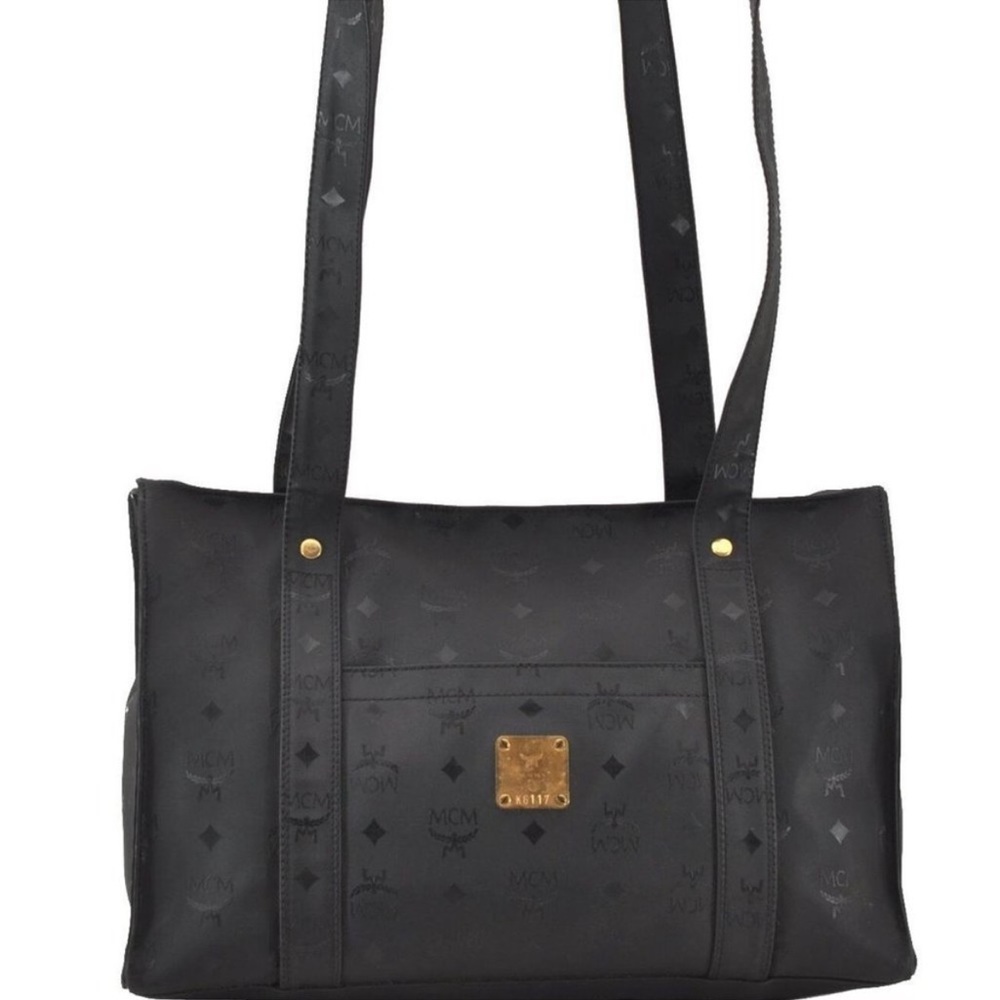 Authentic vintage MCM black shoulder tote (very good condition) and clean